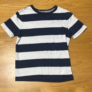 Navy and White Striped Kids T-Shirt